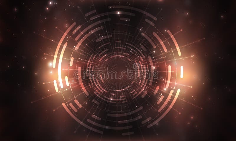 Fundal abstract tehnic închis cu strălucire neonică. personaj cu laser în format electronic pe fond abstract royalty free stock photos