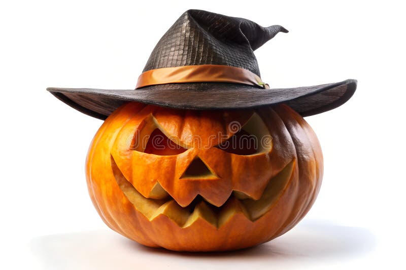 Fundal alb dovleac înfricoșător de Halloween vector illustration