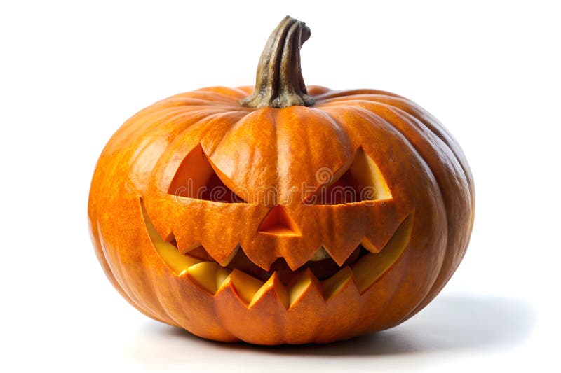 Fundal alb dovleac înfricoșător de Halloween stock illustration