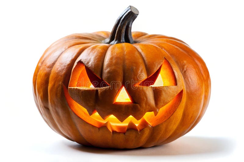 Fundal alb dovleac înfricoșător de Halloween stock illustration