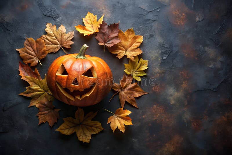 Fundal alb dovleac înfricoșător de Halloween royalty free illustration