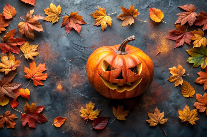 Fundal alb dovleac înfricoșător de Halloween vector illustration