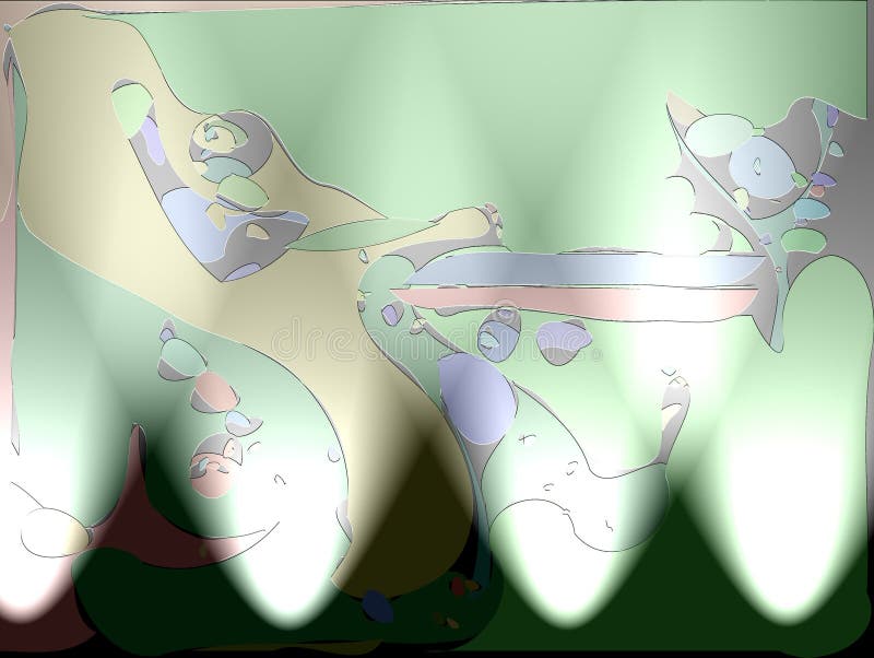 Fundal Artistic Reperat Art Patru Lumini Albe De Sub Abstract royalty free illustration
