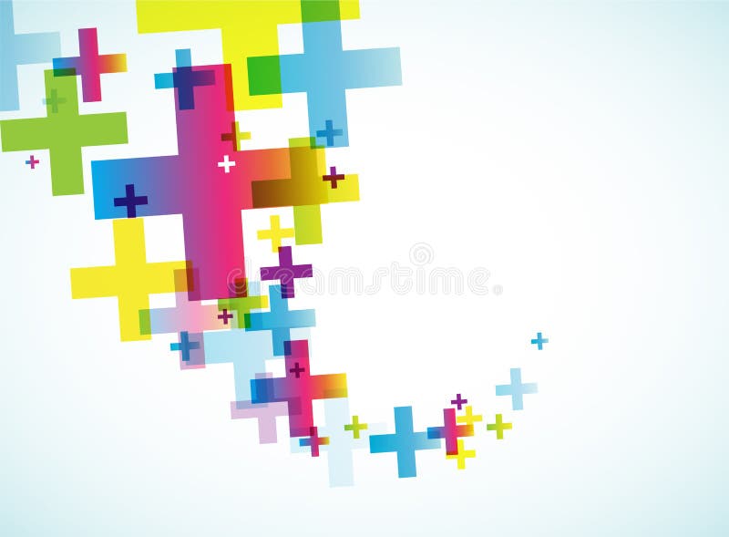 Fundal colorat abstract cu semne plus. royalty free illustration