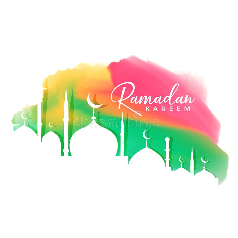 Fundal colorat al festivalului Ramadan Kareem vector illustration