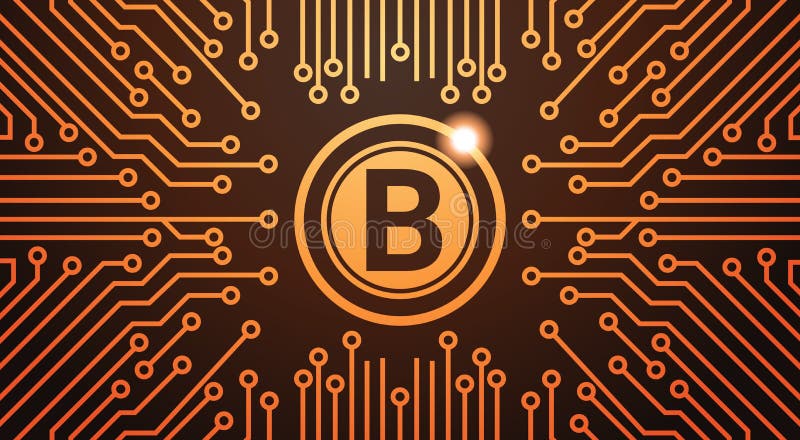 Fundal concept monedă digitală bitcoin Golden Bitcoin vector illustration