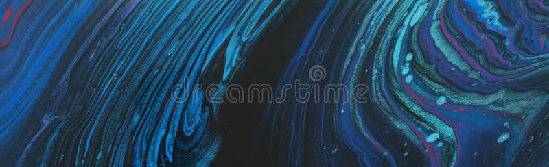 Fundal cu efect marbleizat. culori creative albastre, mentă și negru stock image