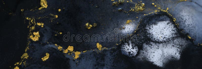 Fundal cu efect marbleizat. culori gri negru și culori creative aurii. banner royalty free stock photos