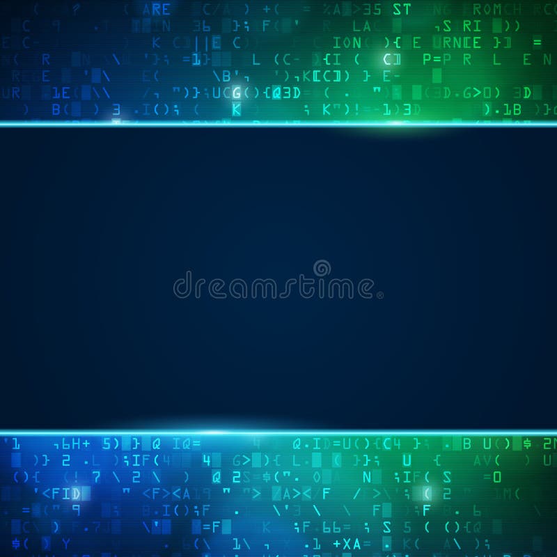 Fundal de coduri de date digitale pentru computer royalty free illustration