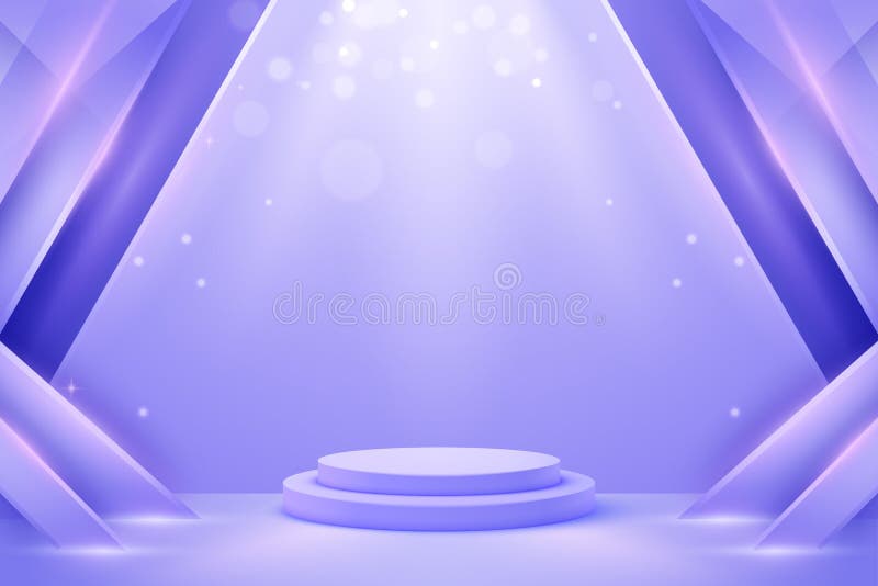 Fundal de podium violet de lux cu forme abstracte 3d pentru reclama dvs. la produs vector illustration