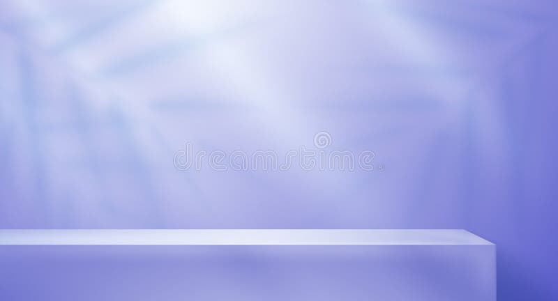 Fundal de podium violet pentru produse afișate cu umbră frunză royalty free illustration