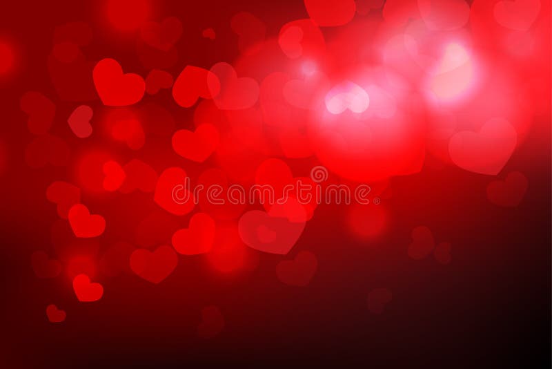 Fundal de zi Valentin cu formă de inimă și lumină vector illustration