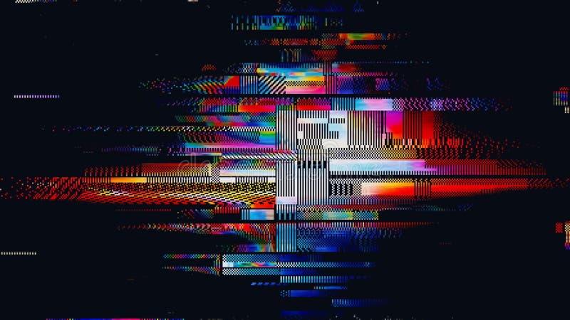 Fundal Digital Abstract RGB Glitch cu Zgomot de Pixel royalty free illustration