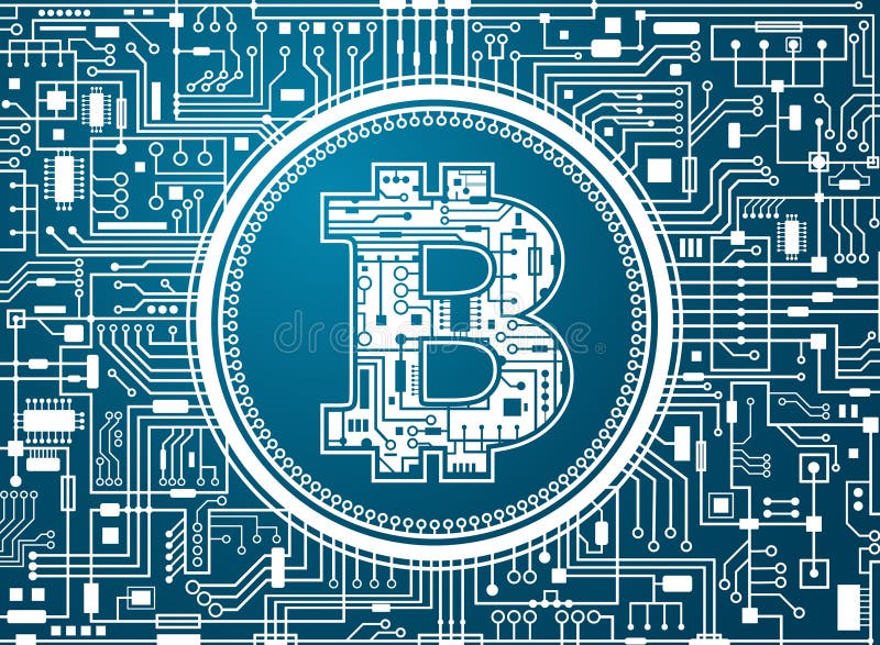Fundal digital bitcoin stock illustration