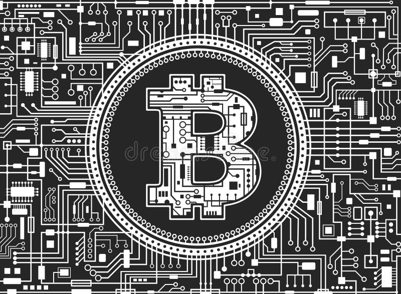 Fundal digital bitcoin stock illustration