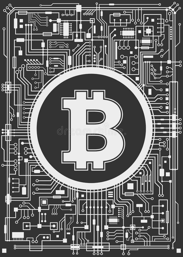 Fundal digital bitcoin stock illustration