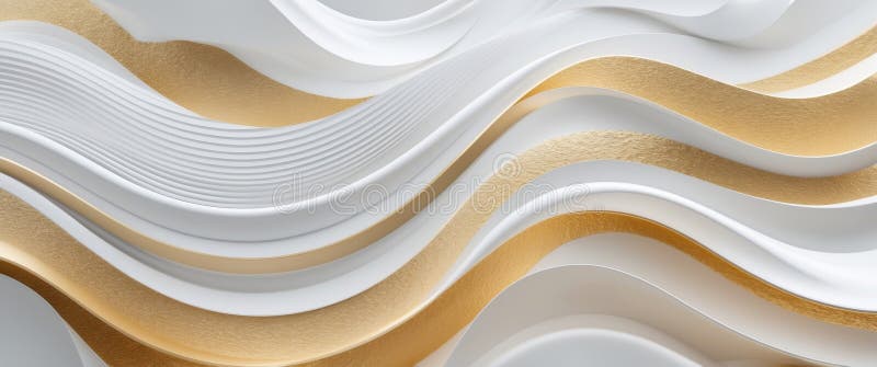 Fundal elegant și luxos, alb și abstract de aur, cu undă curgătoare, cum ar fi designul stock images