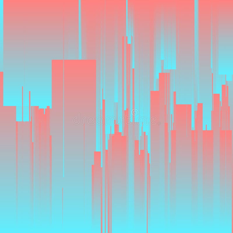 Fundal eroare vectorială. zgârie-nori abstracți din oraș futurist. distorsiune digitală a datelor imaginii. stock illustration