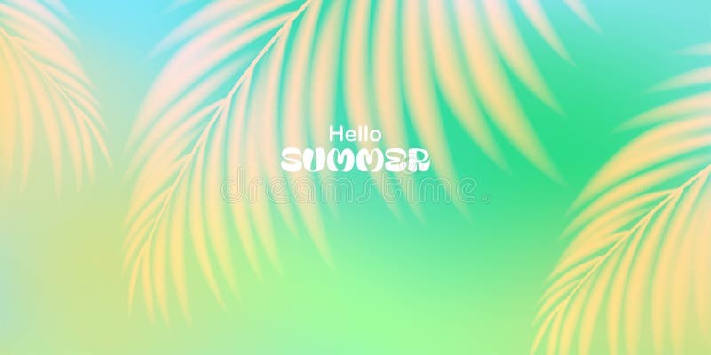 Fundal exotic de vară. Frunze de palmier. Frunze tropicale. Design pentru tapet de banner de copertă pentru carduri. Abstract moal stock illustration