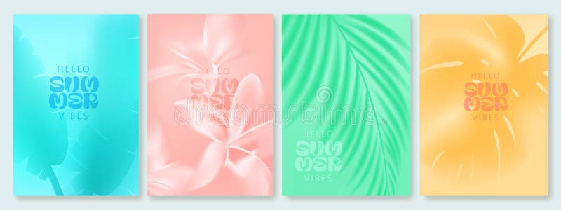 Fundal exotic de vară. Frunze de palmier. Frunze tropicale. Design pentru tapet de banner de copertă pentru carduri. Abstract moal vector illustration