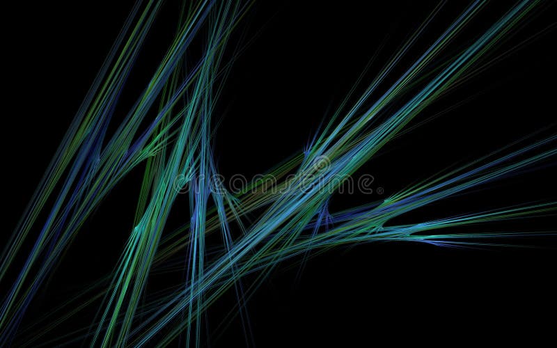 Fundal fractal pe computerul negru generat stock illustration