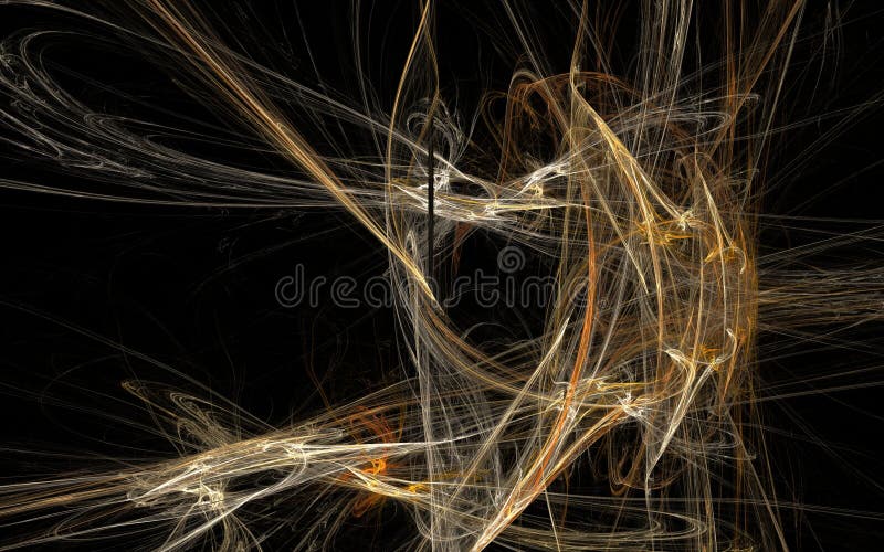 Fundal fractal pe computerul negru generat royalty free illustration