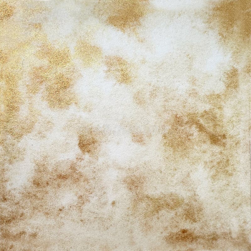 Fundal frumos de culoare maro vechi și de culoare aurie. Acuarelă Bej sepia tonifiată pastel textura. Tras cu mâna royalty free stock images