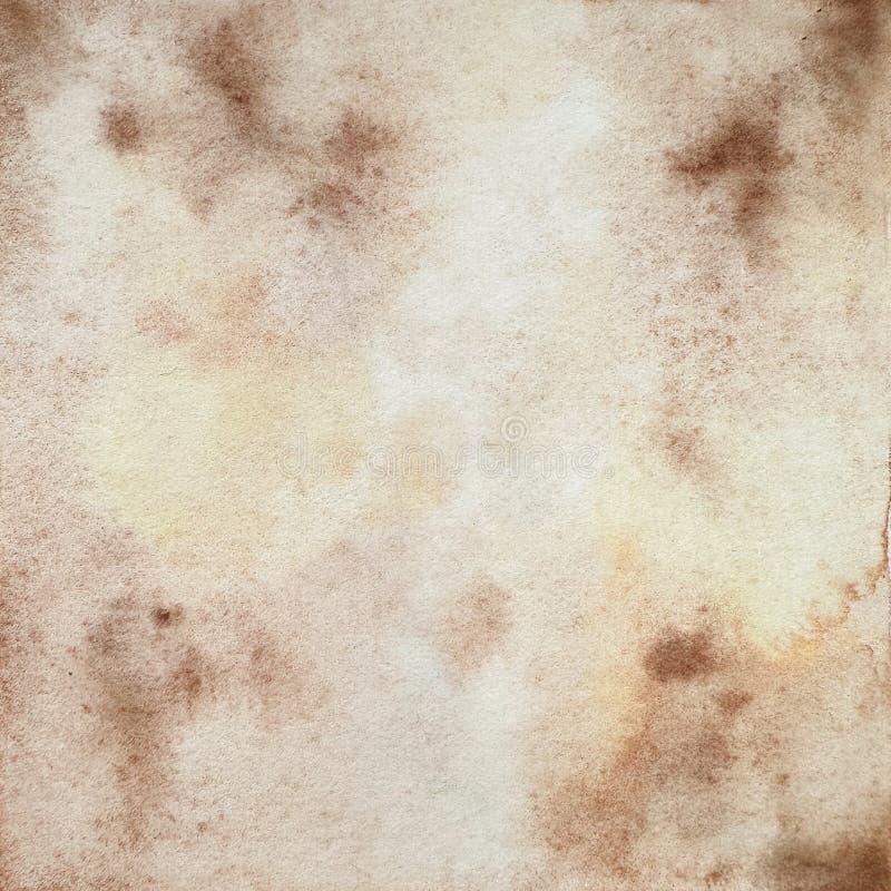 Fundal frumos de culoare maro vechi și de culoare aurie. Acuarelă Bej sepia tonifiată pastel textura. Tras cu mâna royalty free illustration