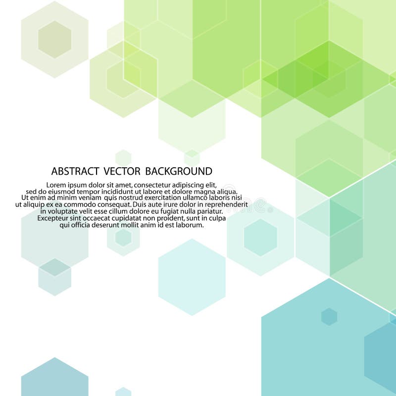 Fundal geometric abstract vectorial. design de broșură șablon. formă hexagonală verde albastru. eps 10 royalty free illustration