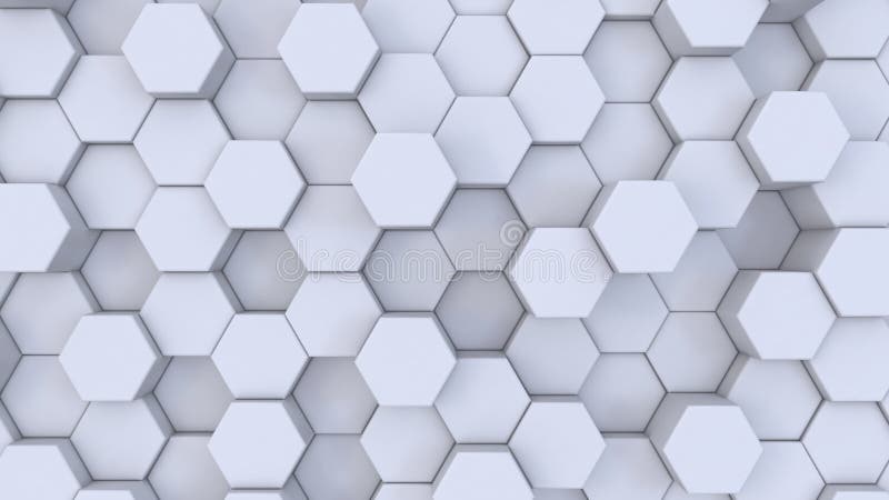Fundal geometric hexagon alb-abstract 3d vector illustration