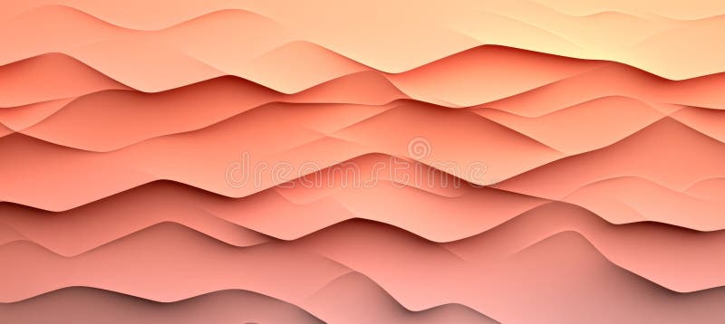 Fundal geometric minimalist Peach 3D LowPoly Wave Abstract Minimalist pentru design modern royalty free illustration