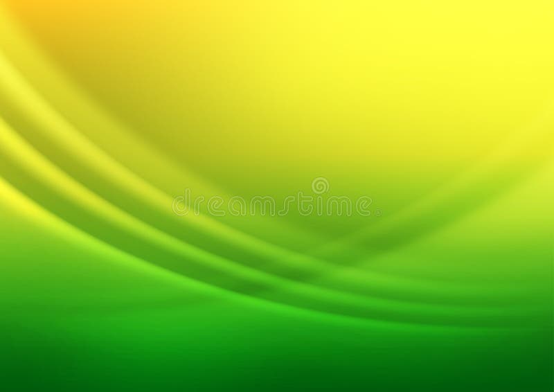 Fundal gradient galben și verde abstract vectorial cu curbe neclare royalty free illustration