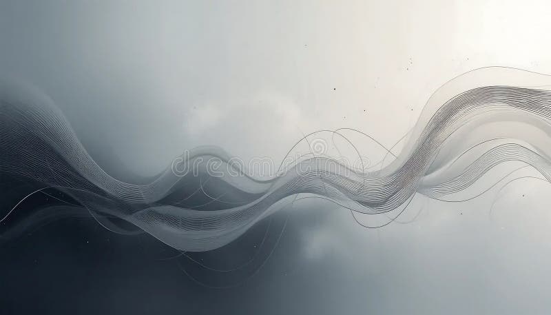 Fundal gri abstract : design elegant pentru linii de curgere stock illustration