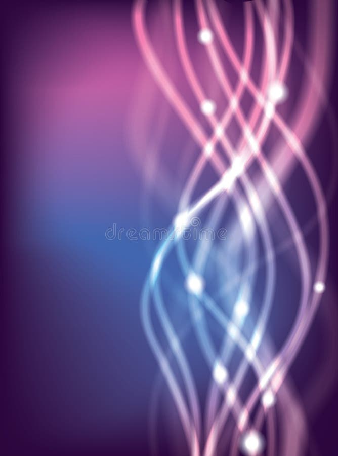 Fundal linii abstracte cu strălucire albastră royalty free illustration