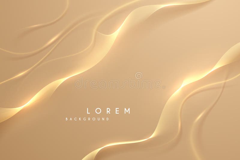 Fundal linii de aur suple abstracte stock illustration