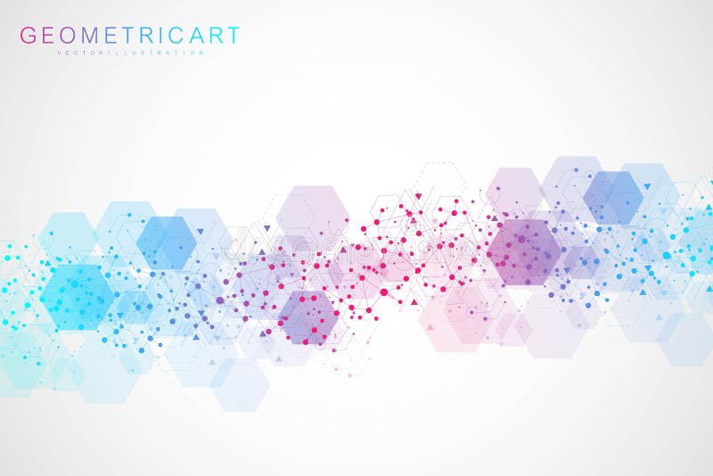 Fundal mare de vizualizare a datelor. fundal virtual virtual futurist modern. model rețea științifică care conectează vector illustration