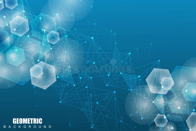 Fundal mare de vizualizare a datelor. fundal virtual virtual futurist modern. model rețea științifică care conectează royalty free illustration