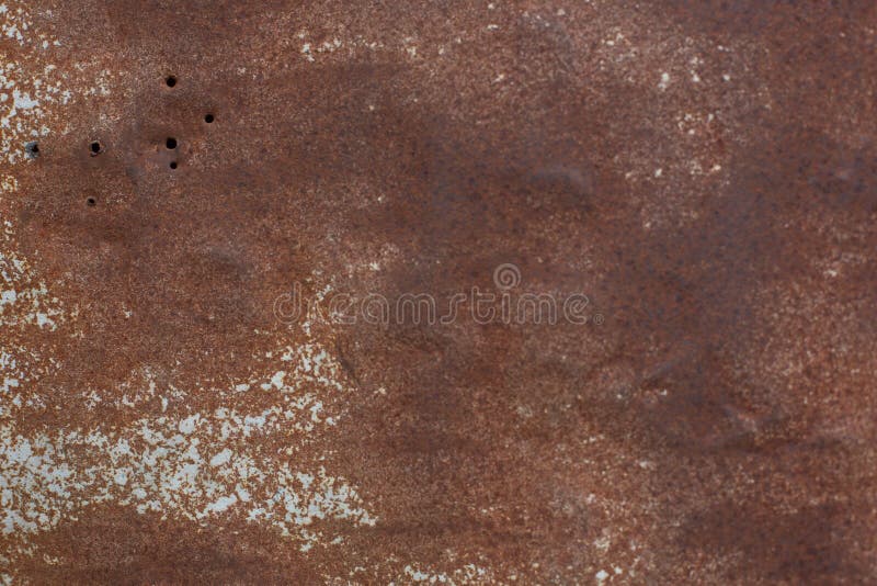 Fundal metalic de tip rugină abstractă pe fond brun de suprafață metalic pentru construcția de lucrări de artă a hârtiei de călcat stock image