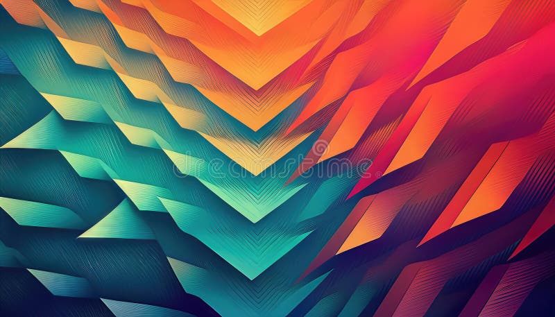 Fundal minimalist Zigzag Gradient cu energie vibrantă și mistică Perfect pentru Arta Digitală Home Decor sau Inspirație de Design stock illustration