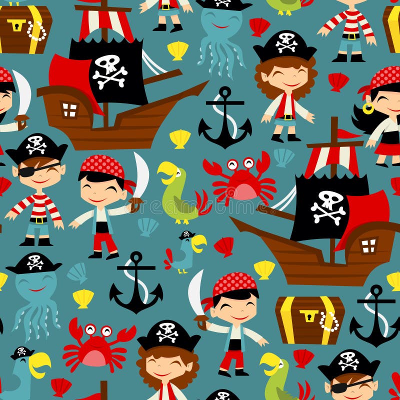Fundal model retro-pirat royalty free illustration