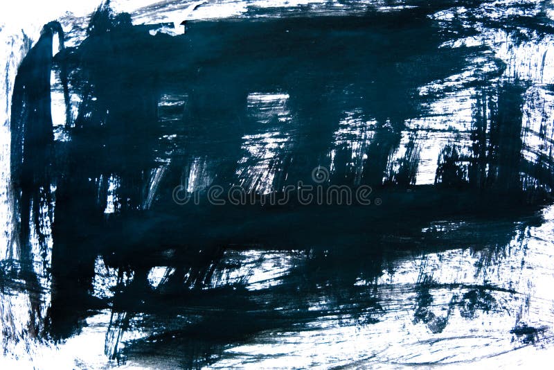 Fundal negru cu cerneală pictată cu pensulă. ilustrare. tușe de pensulă neagră abstracte pe hârtie albă ca fundal. grunge royalty free stock photos