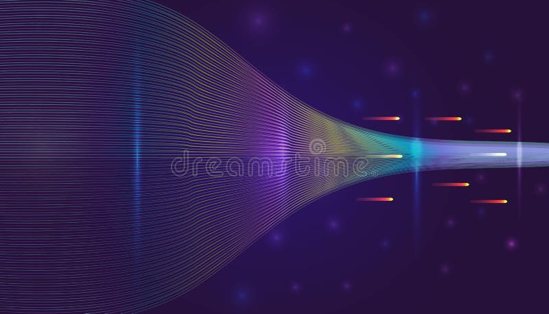 Fundal particule de unde digitale. ilustrare sistem informatic royalty free illustration