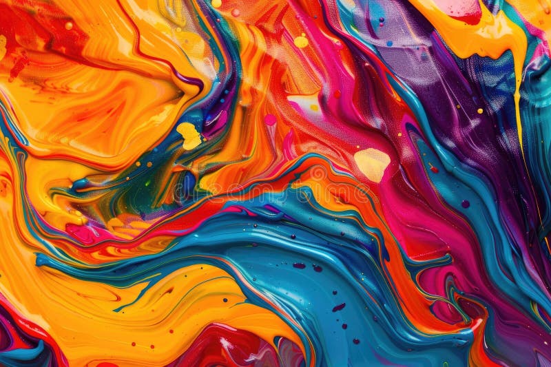 Fundal pictat multicolor vibrator abstract. textură pictată colorată abstractă stock images