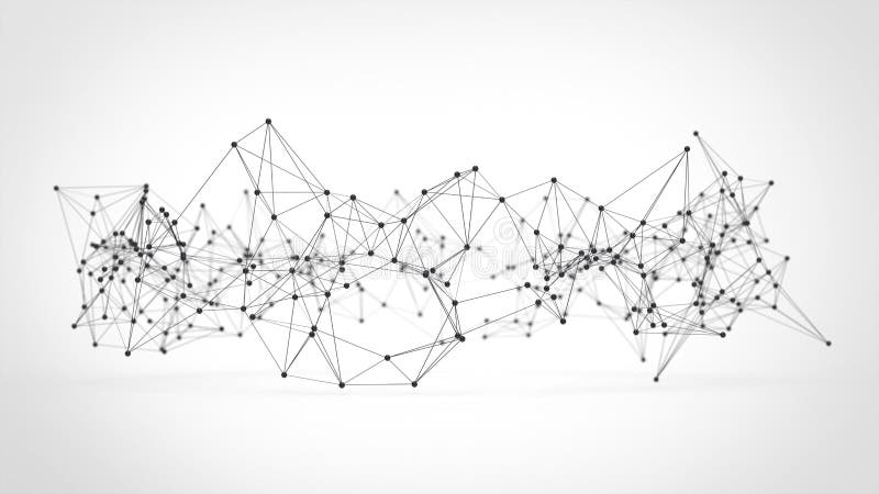 Fundal plexistic pentru rețele futuristice de tehnologie abstractă stock illustration