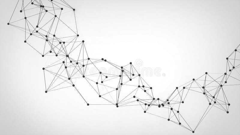 Fundal plexistic pentru rețele futuristice de tehnologie abstractă royalty free illustration