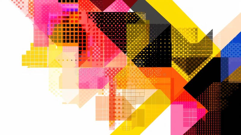 Fundal retro pixelat geometric abstract cu animație fără sudură royalty free illustration