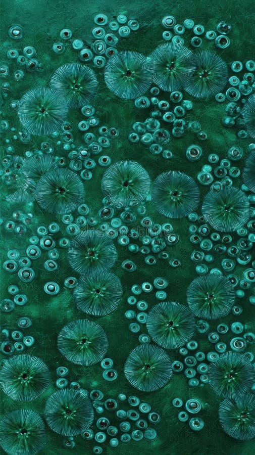 Fundal smarald abstract cu forme circulare și suprafață texturată royalty free stock photos