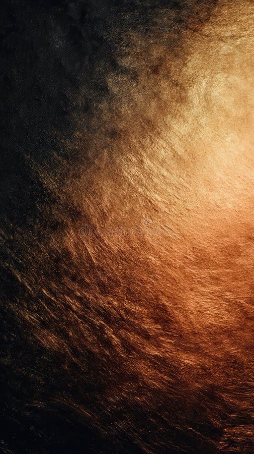 Fundal texturat abstract cu tușe dinamice de pensulă și nuanțe aurii metalice cu gradient artistic de la întunecat la luminos royalty free stock image