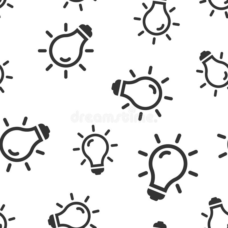 Fundal tipar fără sudură cu bec. ilustrare vectorială bec. simbol idee lampă vector illustration
