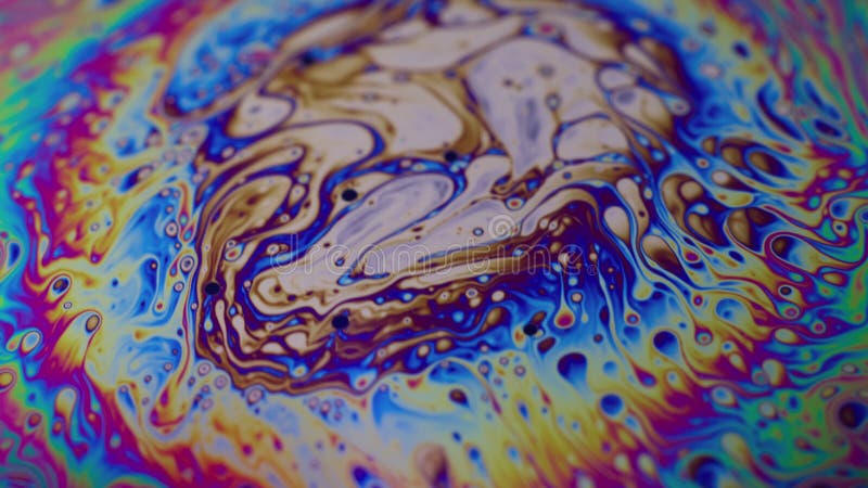 Fundalul abstract psihedelic răstoarnă bula de săpun stock video